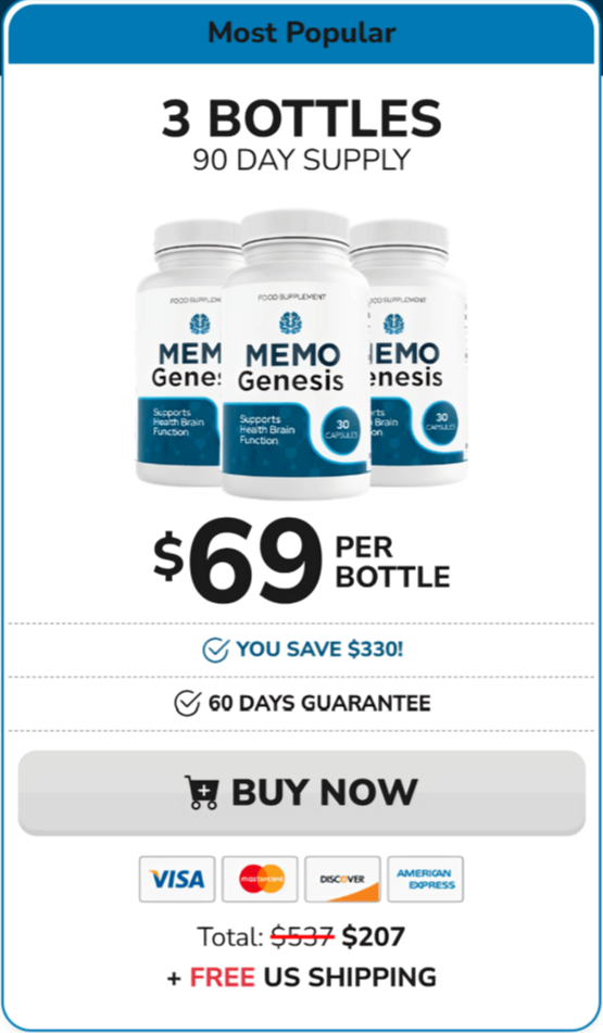 MemoGenesis offer price
